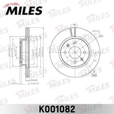 Miles K001082 - Гальмівний диск avtolavka.club