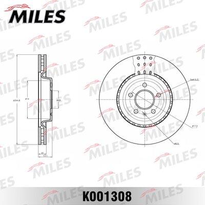 Miles K001308 - Гальмівний диск avtolavka.club