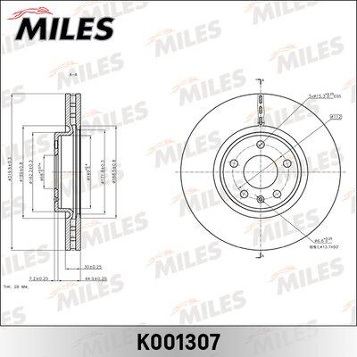 Miles K001307 - Гальмівний диск avtolavka.club