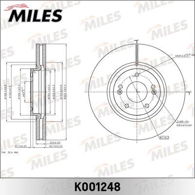 Miles K001248 - Гальмівний диск avtolavka.club