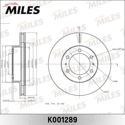 Miles K001289 - Гальмівний диск avtolavka.club