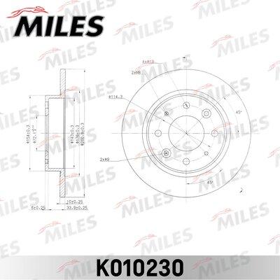 Miles K010230 - Гальмівний диск avtolavka.club