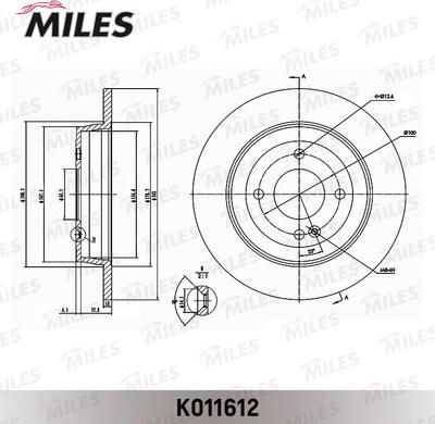 Miles K011612 - Гальмівний диск avtolavka.club