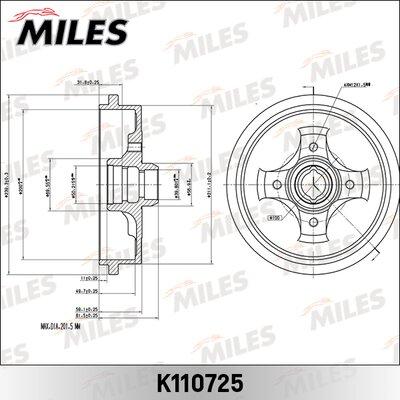 Miles K110725 - Гальмівний барабан avtolavka.club