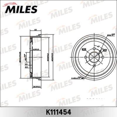 Miles K111454 - Гальмівний барабан avtolavka.club