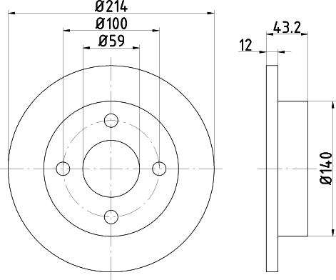 Mintex MDC443 - Гальмівний диск avtolavka.club