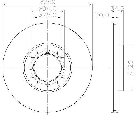 Mintex MDC580 - Гальмівний диск avtolavka.club