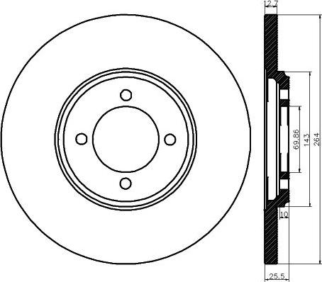 Brake Engineering DI825571 - Гальмівний диск avtolavka.club