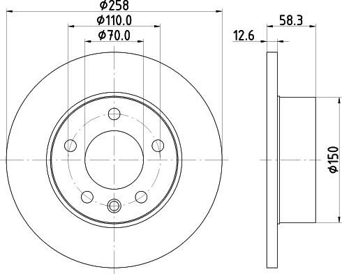 HELLA 8DD 355 101-411 - Гальмівний диск avtolavka.club