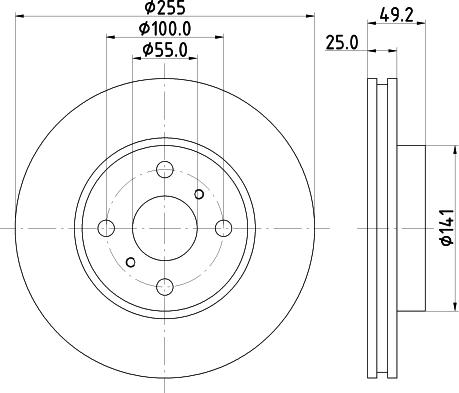 Mintex MDC2560 - Гальмівний диск avtolavka.club