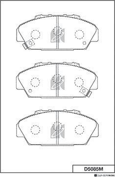 MK Kashiyama D5085M - Гальмівні колодки, дискові гальма avtolavka.club