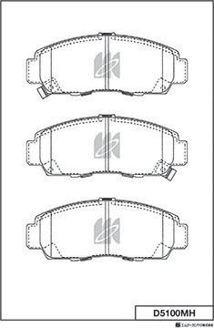 MK Kashiyama D5100MH - Гальмівні колодки, дискові гальма avtolavka.club