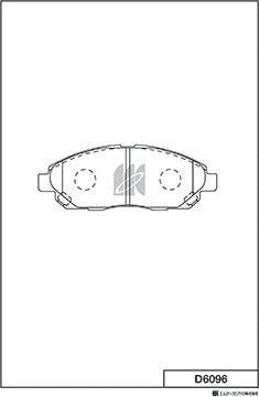 MK Kashiyama D6096 - Гальмівні колодки, дискові гальма avtolavka.club