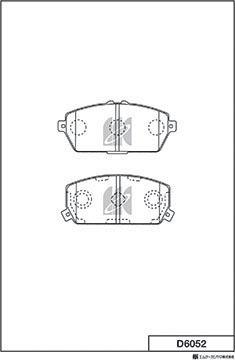 MK Kashiyama D6052 - Гальмівні колодки, дискові гальма avtolavka.club