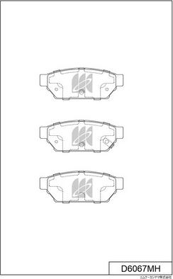 MK Kashiyama D6067MH - Гальмівні колодки, дискові гальма avtolavka.club