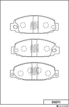 MK Kashiyama D6071 - Гальмівні колодки, дискові гальма avtolavka.club