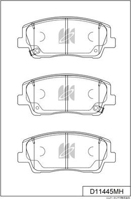 MK Kashiyama D11445MH - Гальмівні колодки, дискові гальма avtolavka.club