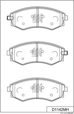 MK Kashiyama D1142MH - Гальмівні колодки, дискові гальма avtolavka.club