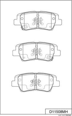 MK Kashiyama D11508MH - Гальмівні колодки, дискові гальма avtolavka.club