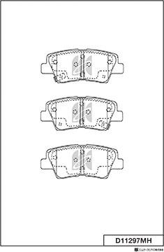 MK Kashiyama D11297MH - Гальмівні колодки, дискові гальма avtolavka.club