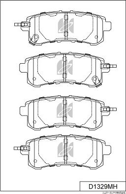 MK Kashiyama D1329MH - Гальмівні колодки, дискові гальма avtolavka.club