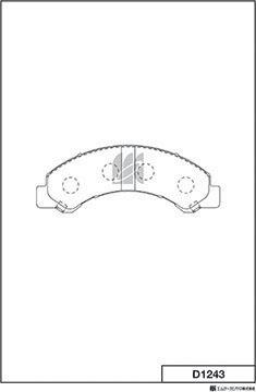 MK Kashiyama D1243 - Гальмівні колодки, дискові гальма avtolavka.club