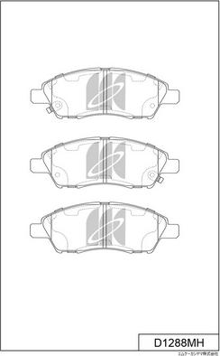 MK Kashiyama D1288MH - Гальмівні колодки, дискові гальма avtolavka.club