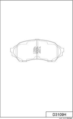MK Kashiyama D3109H - Гальмівні колодки, дискові гальма avtolavka.club
