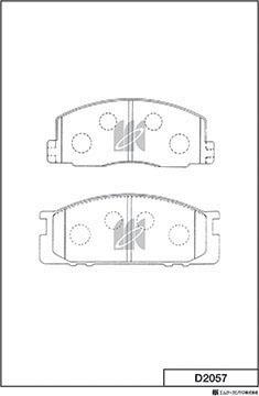 MK Kashiyama D2057 - Гальмівні колодки, дискові гальма avtolavka.club