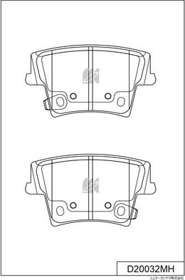 MK Kashiyama D20032MH - Гальмівні колодки, дискові гальма avtolavka.club
