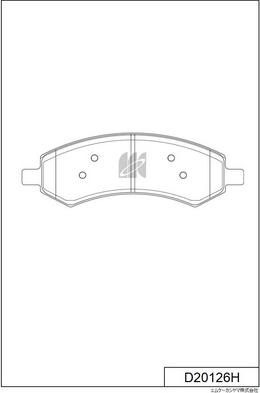 MK Kashiyama D20126H - Гальмівні колодки, дискові гальма avtolavka.club