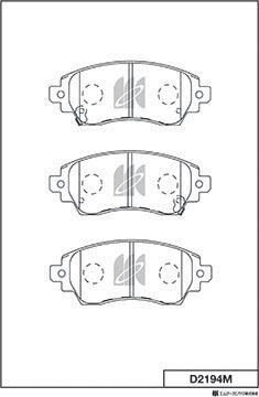MK Kashiyama D2194M - Гальмівні колодки, дискові гальма avtolavka.club
