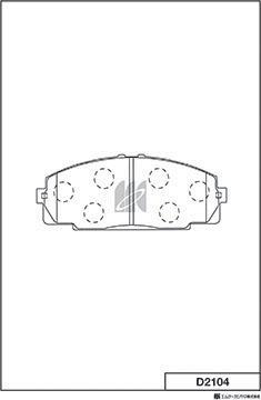 MK Kashiyama D2104 - Гальмівні колодки, дискові гальма avtolavka.club