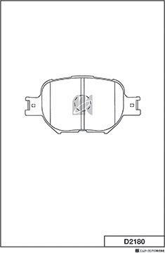 MK Kashiyama D2180 - Гальмівні колодки, дискові гальма avtolavka.club
