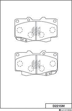 MK Kashiyama D2215M - Гальмівні колодки, дискові гальма avtolavka.club
