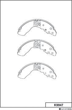 MK Kashiyama K9947 - Комплект гальм, барабанний механізм avtolavka.club