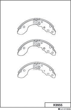 MK Kashiyama K9955 - Комплект гальм, барабанний механізм avtolavka.club
