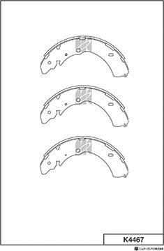 MK Kashiyama K4467 - Комплект гальм, барабанний механізм avtolavka.club
