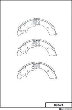MK Kashiyama K5524 - Комплект гальм, барабанний механізм avtolavka.club