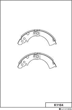 MK Kashiyama K1164 - Комплект гальм, барабанний механізм avtolavka.club