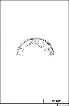 MK Kashiyama K1162 - Комплект гальм, барабанний механізм avtolavka.club