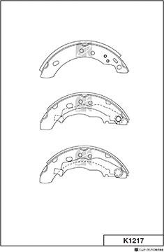 MK Kashiyama K1217 - Комплект гальм, барабанний механізм avtolavka.club