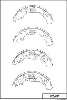 MK Kashiyama K2401 - Комплект гальм, барабанний механізм avtolavka.club