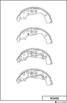MK Kashiyama K2425 - Комплект гальм, барабанний механізм avtolavka.club