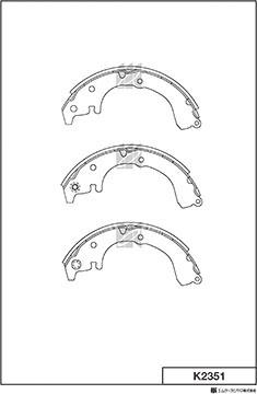 MK Kashiyama K2351 - Комплект гальм, барабанний механізм avtolavka.club