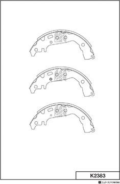MK Kashiyama K2383 - Комплект гальм, барабанний механізм avtolavka.club