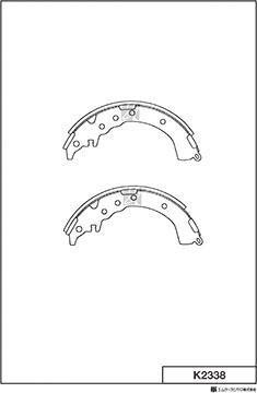 MK Kashiyama K2338 - Комплект гальм, барабанний механізм avtolavka.club