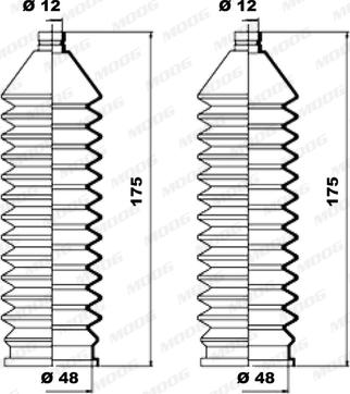 Moog K150034 - Комплект пилника, рульове управління avtolavka.club