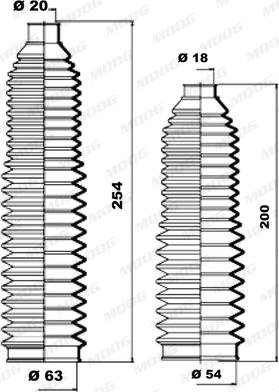 Moog K150139 - Комплект пилника, рульове управління avtolavka.club