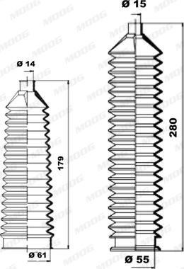 Moog K150174 - Комплект пилника, рульове управління avtolavka.club